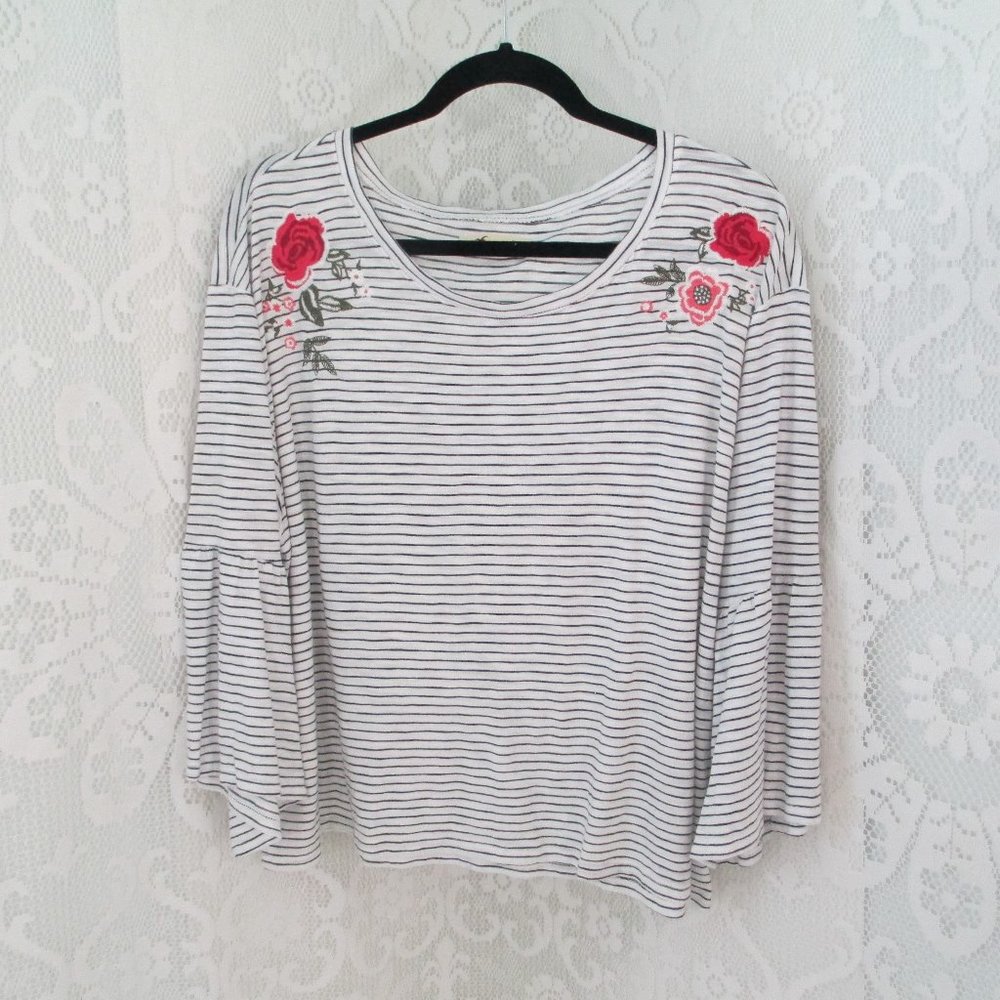 Hollister Embroidered Bell Shaped Sleeve Shirt